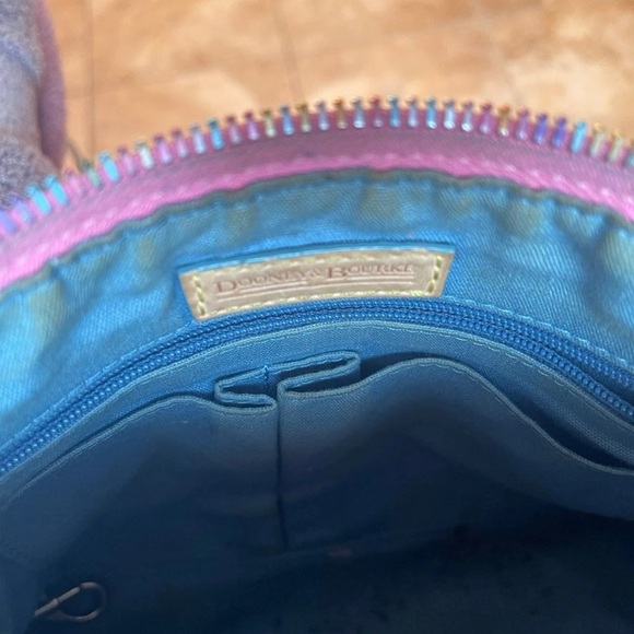 Multi color Dooney & Bourke rainbow monogram barrel handbag - Picture 6 of 8